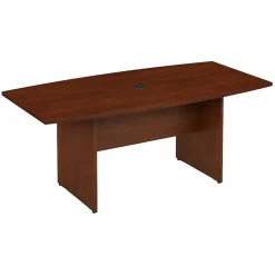 Conference Room Tables*Bush Business Furniture 72W x 36D Boat Shaped Conference Table with Wood Base, (99TB7236HC) Hansen Cherry