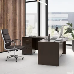 L-Desks*Bush Business Furniture Westfield 72W Bow Front L Shaped Desk with 42W Return and Mobile File Cabinet, Mocha Cherry (SRC167MRSU)