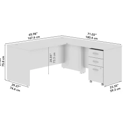L-Desks*Bush Business Furniture Westfield 66