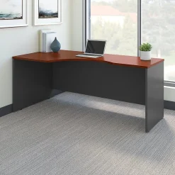 Corner Desks*Bush Business Furniture Westfield 72"W Left Handed Corner Desk, Hansen Cherry/Graphite Gray (WC24432)