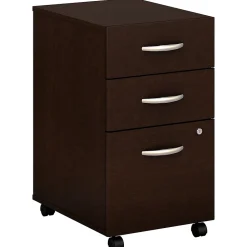 File Cabinets*Bush Business Furniture Westfield 3-Drawer Mobile Vertical File Cabinet, Letter/Legal Size, Lockable, (WC12953) Mocha Cherry
