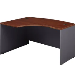Office Desks*Bush Business Furniture Westfield 60"W Left Handed L Bow Desk, Gray (WC24433) Hansen Cherry/Graphite