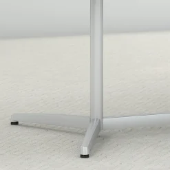 Conference Room Tables*Bush Business Furniture 120W x 48D Boat Shaped Conference Table with Metal Base, (99TBM120MRSVK) Mocha Cherry/Silver