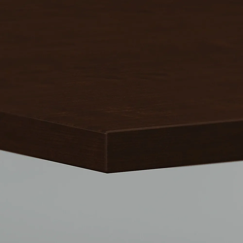 Conference Room Tables*Bush Business Furniture 96W x 42D Boat Shaped Conference Table with Metal Base, (99TBM96MRSVK) Mocha Cherry/Silver