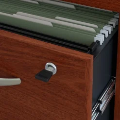 L-Desks*Bush Business Furniture Westfield 72W L Shaped Desk with Hutch and Mobile File Cabinet, (SRC0018MASU) Mahogany