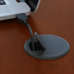 L-Desks*Bush Business Furniture Westfield Bow Front Left Handed L Shaped Desk w/ 2 Mobile Pedestals, Hansen Cherry (SRC034HCLSU)