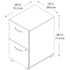 File Cabinets*Bush Business Furniture Westfield 2-Drawer Mobile Vertical File Cabinet, Letter/Legal Size, Lockable, (WC36752SU) Mahogany