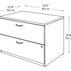 File Cabinets*Bush Business Furniture Westfield Lateral File Cabinet, Natural Cherry (WC72454CSU) Natural Cherry/Graphite Gray