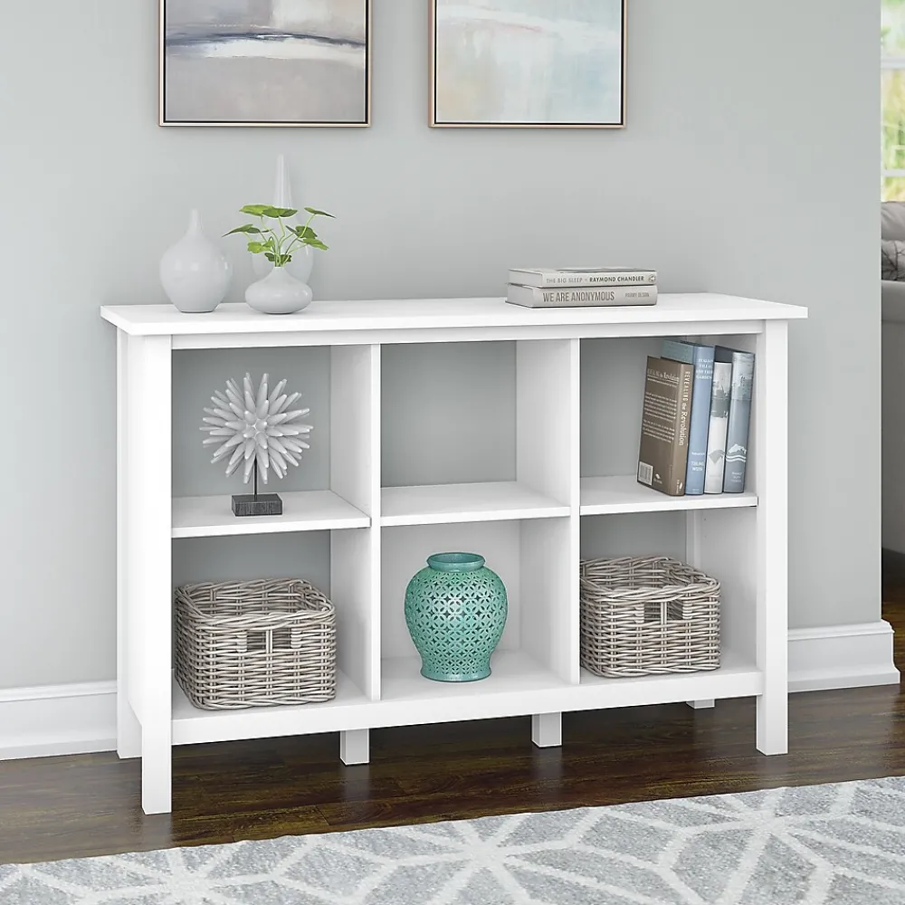 Bookcases*Bush Furniture Broadview 6 Cube Storage Bookcase, Pure White (BDB145WH-03)