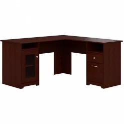Corner Desks*Bush Furniture Cabot L Shaped Desk, (WC31430K) Harvest Cherry