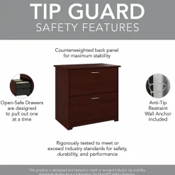 File Cabinets*Bush Furniture Cabot Lateral File Cabinet, (WC31480) Harvest Cherry