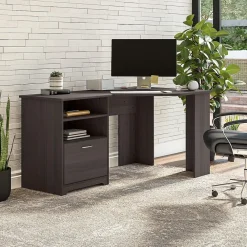 L-Desks*Bush Furniture Cabot 60"W Corner Desk, (WC31715-03) Heather Gray