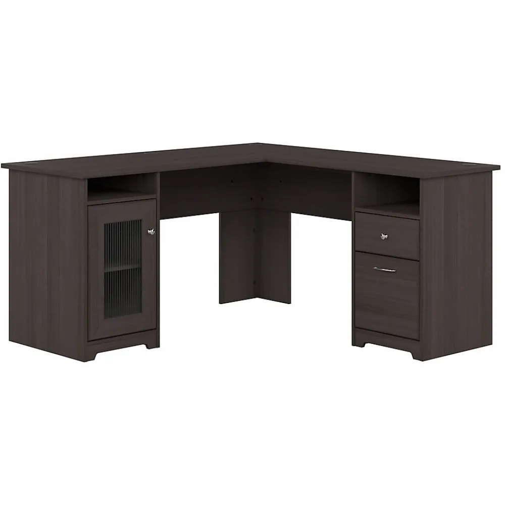 L-Desks*Bush Furniture Cabot 60"W L Shaped Desk, (WC31730-03K) Heather Gray