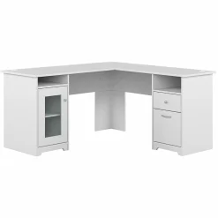 L-Desks*Bush Furniture Cabot 60"W L Shaped Computer Desk with Storage, (WC31930K) White