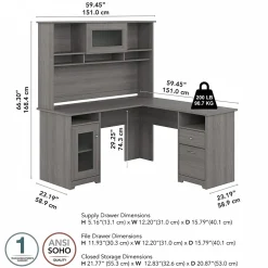 L-Desks*Bush Furniture Cabot 60