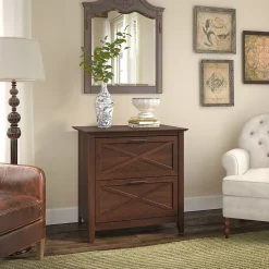 File Cabinets*Bush Furniture Key West 2 Drawer Lateral File Cabinet, Bing Cherry (KWF130BC-03)