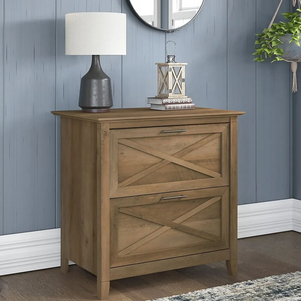 File Cabinets*Bush Furniture Key West 2-Drawer Lateral File Cabinet, Letter/Legal, Reclaimed Pine, 30" (KWF130RCP-03)