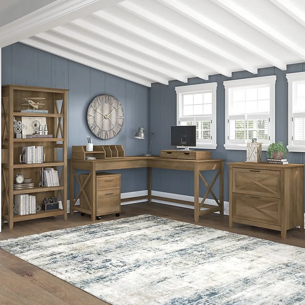 File Cabinets*Bush Furniture Key West 2-Drawer Lateral File Cabinet, Letter/Legal, Reclaimed Pine, 30" (KWF130RCP-03)