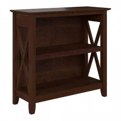 Bookcases*Bush Furniture Key West 30"H 2-Shelf Bookcase with Adjustable Shelf, Bing Cherry (KWB124BC-03)