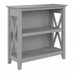 Bookcases*Bush Furniture Key West 30"H 2-Shelf Bookcase with Adjustable Shelf, Cape Cod Gray (KWB124CG-03)