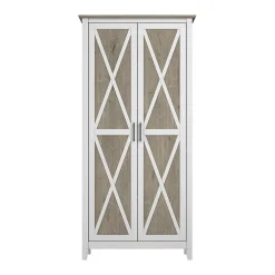 Storage Cabinets*Bush Business Furniture Bush Furniture Key West 65.98"H Storage Cabinet with 5 Shelves, Shiplap Gray (KWS266G2W-03)