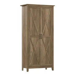 Storage Cabinets*Bush Business Furniture Bush Furniture Key West 65.98"H Storage Cabinet with 5 Shelves, Reclaimed Pine (KWS266RCP-03)