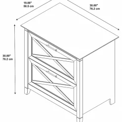 File Cabinets*Bush Furniture Key West Lateral File, Washed Gray (KWF130WG-03)