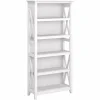 Bookcases*Bush Furniture Key West 5-Shelf 66"H Bookcase, Pure White Oak (KWB132WT-03)