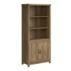 Bookcases*Bush Furniture Knoxville 72"H 5-Shelf Bookcase with Doors, Reclaimed Pine (CGB132RCP-03)