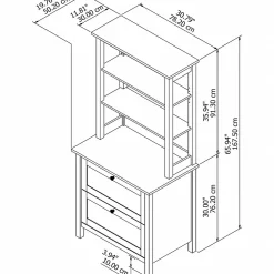 Bookcases*Bush Furniture Mayfield 2-Shelf 66