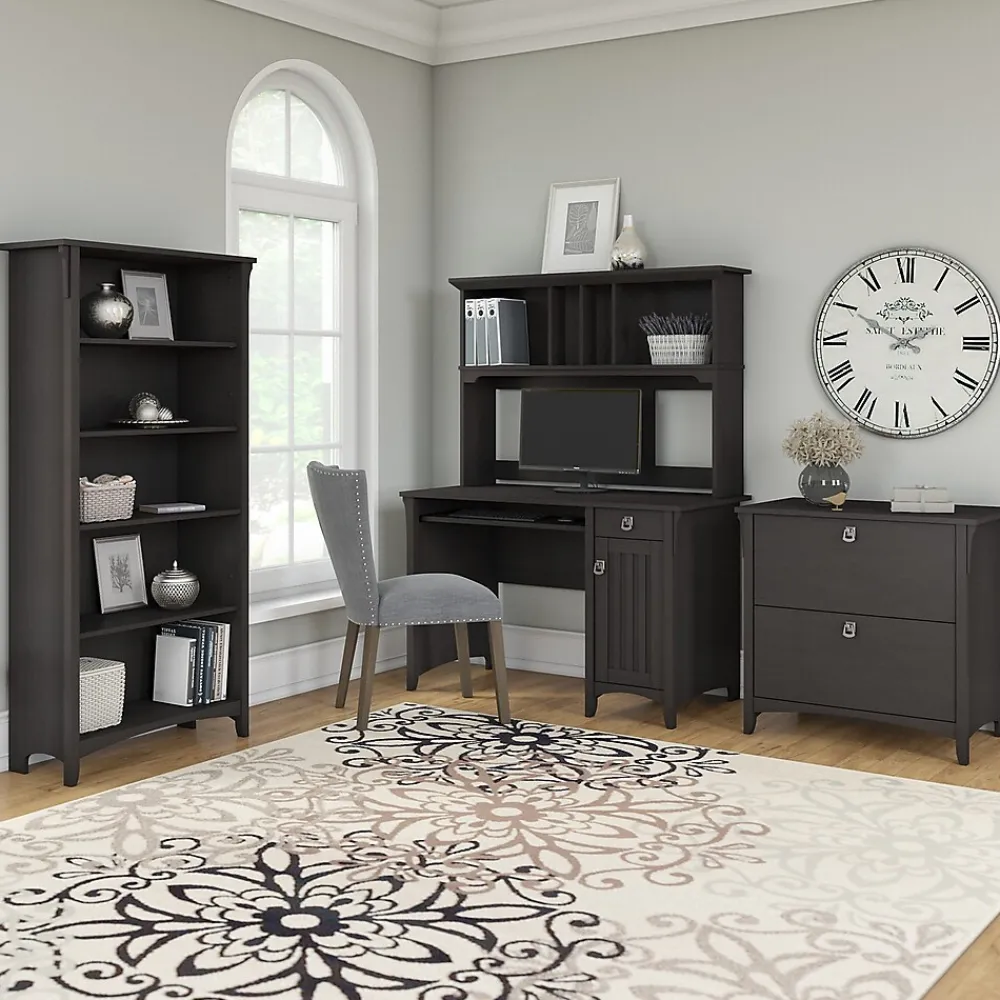 File Cabinets*Bush Furniture Salinas Lateral File Cabinet, (SAF132VB-03) Vintage Black