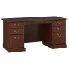Corner Desks*Bush Furniture Saratoga 66"W Executive Desk with Drawers, Harvest Cherry/Black (EX45666-03K)