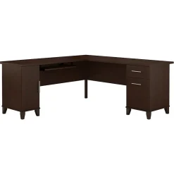 L-Desks*Bush Furniture Somerset 72"W L Shaped Desk with Storage, (WC81810K) Mocha Cherry