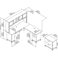 L-Desks*Bush Furniture Somerset 72
