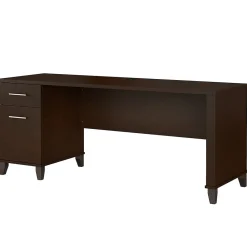 Computer Desks*Bush Furniture Somerset 72"W Office Desk with Drawers, (WC81872) Mocha Cherry