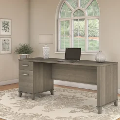 Computer Desks*Bush Furniture Somerset 72"W Office Desk with Drawers, (WC81672) Ash Gray