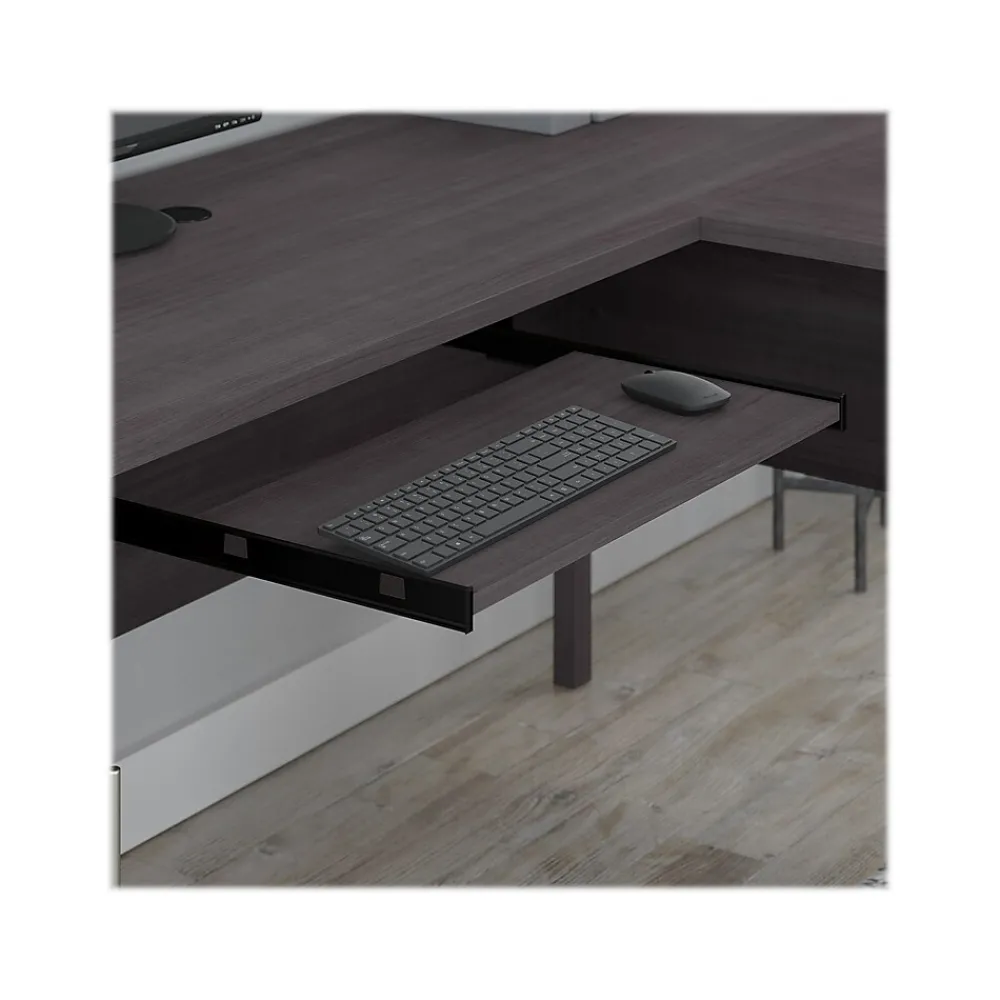 L-Desks*Bush Furniture Somerset 72"W L Shaped Desk with Hutch, (SET001SG) Storm Gray