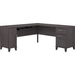 L-Desks*Bush Furniture Somerset 72"W L Shaped Desk with Storage, (WC81510K) Storm Gray