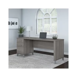 Computer Desks*Bush Furniture Somerset 72"W Office Desk with Drawers, (WC81272) Platinum Gray