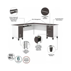 L-Desks*Bush Furniture Somerset 72