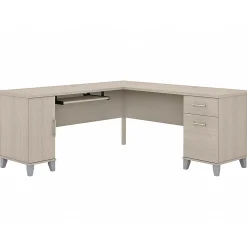 Computer Desks*Bush Furniture Somerset 72"W L Shaped Desk with Storage, (WC81110K) Sand Oak
