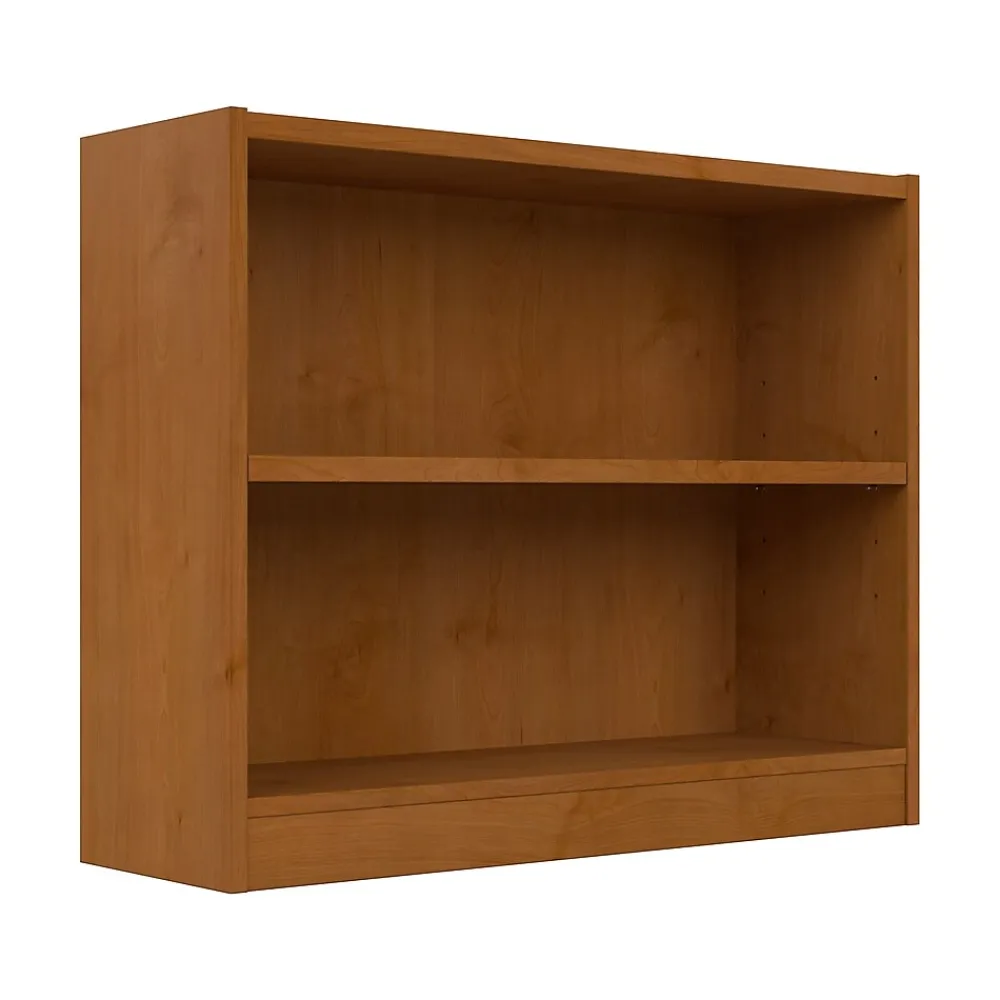 Bookcases*Bush Furniture Universal 30"H 2-Shelf Bookcase with Adjustable Shelf, Natural Cherry (WL12466)
