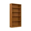 Bookcases*Bush Furniture Universal 72"H 5-Shelf Bookcase with Adjustable Shelves, Natural Cherry Laminated Wood (WL12467)