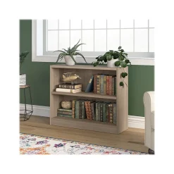 Bookcases*Bush Furniture Universal 30"H 2-Shelf Bookcase with Adjustable Shelf, Ash Gray Laminated Wood (WL12426)
