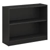 Bookcases*Bush Furniture Universal 30"H 2-Shelf Bookcase with Adjustable Shelf, Black Wood (WL12438)