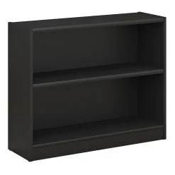 Bookcases*Bush Furniture Universal 30"H 2-Shelf Bookcase with Adjustable Shelf, Black Wood (WL12438)