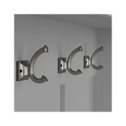 Storage Cabinets*Bush Furniture Woodland Entryway Storage Set with Hall Trees and Shoe Bench with Drawers, Cape Cod Gray (WDL012CG)