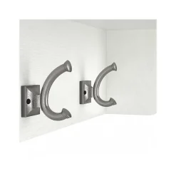 Storage Cabinets*Bush Furniture Woodland 40W Shoe Storage Bench with Shelves and Wall Mounted Coat Rack, White Ash (WDL004WAS)