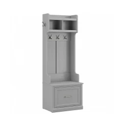 Storage Cabinets*Bush Furniture Woodland 24W Hall Tree and Small Shoe Bench with Drawer, Cape Cod Gray (WDL007CG)