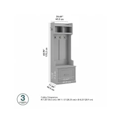Storage Cabinets*Bush Furniture Woodland 24W Hall Tree and Small Shoe Bench with Drawer, Cape Cod Gray (WDL007CG)